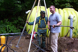 tank cleaning by Ian Hayes, Iron Mountain Water Services, Glen, NH